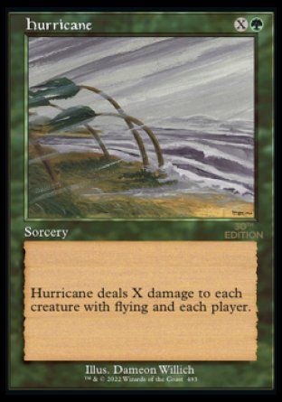 Hurricane (Magic 30th Anniversary Edition - Old Frame) Trading Card