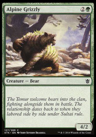 Alpine Grizzly (Khans of Tarkir) Trading Card