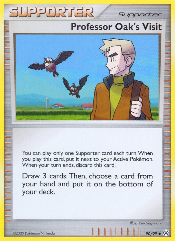 Professor Oak's Visit (Trainer: Supporter) (90/99) - Arceus Pokémon Card