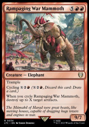 Rampaging War Mammoth (The Lord of the Rings Commander Decks) Trading Card