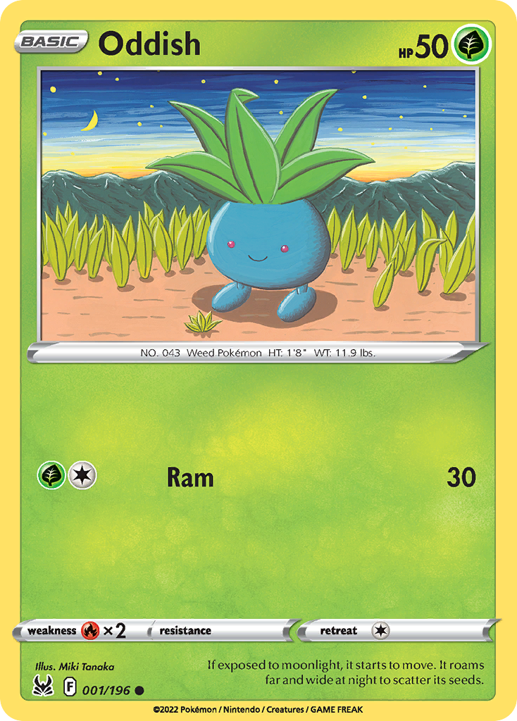 Oddish (1/196) - Lost Origin Pokémon Card