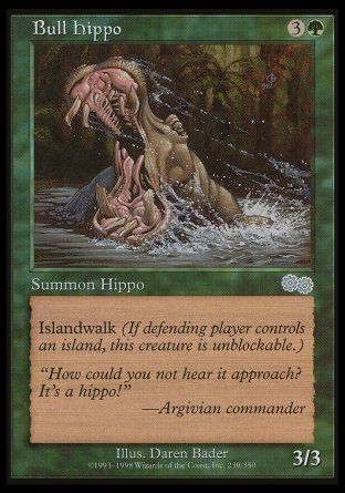 Bull Hippo (Urza's Saga) Trading Card