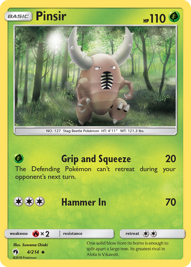 Pinsir (4/214) - Lost Thunder Pokémon Card