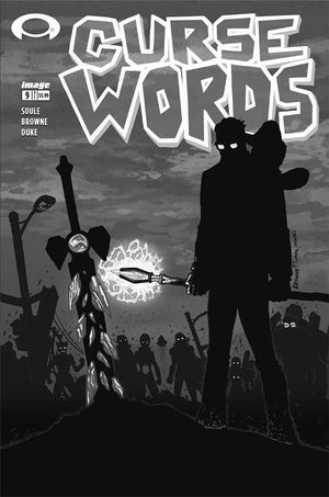 Curse Words #9 (Walking Dead Tribute Black & White Variant)