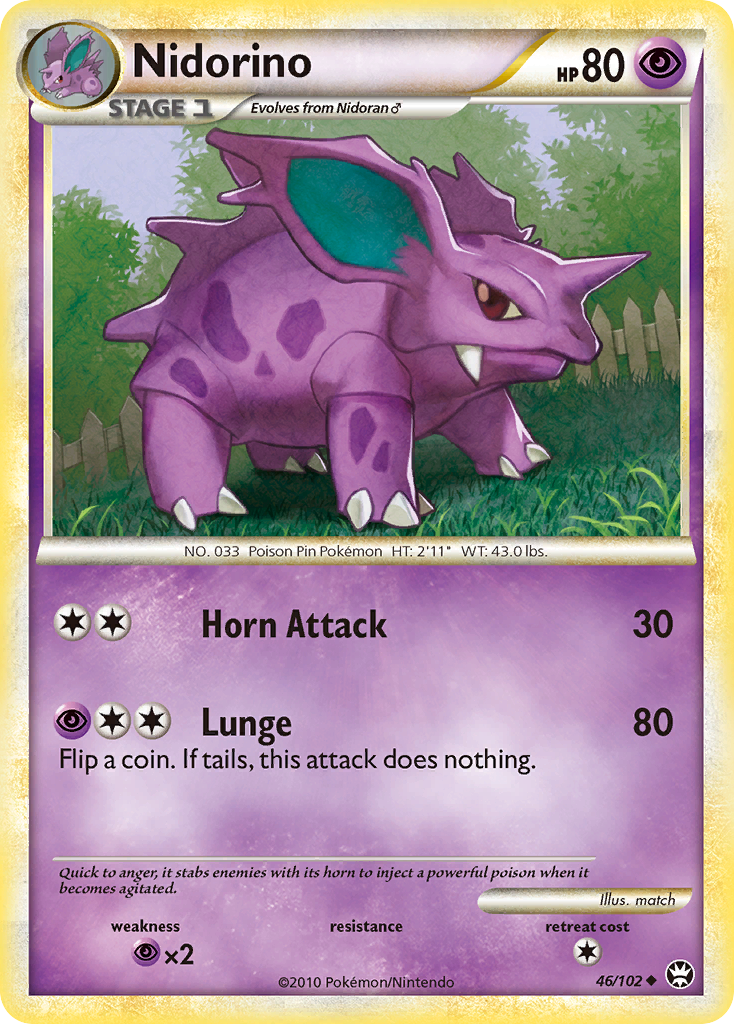 Nidorino (46/102) - HS—Triumphant Pokémon Card