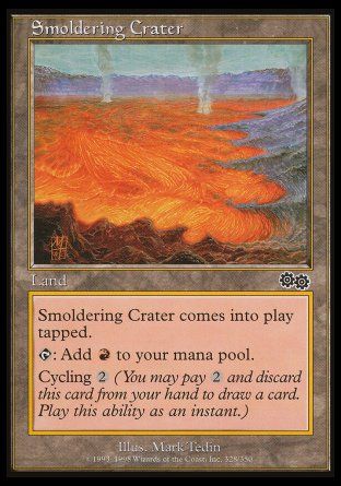 Smoldering Crater (Urza's Saga) Trading Card