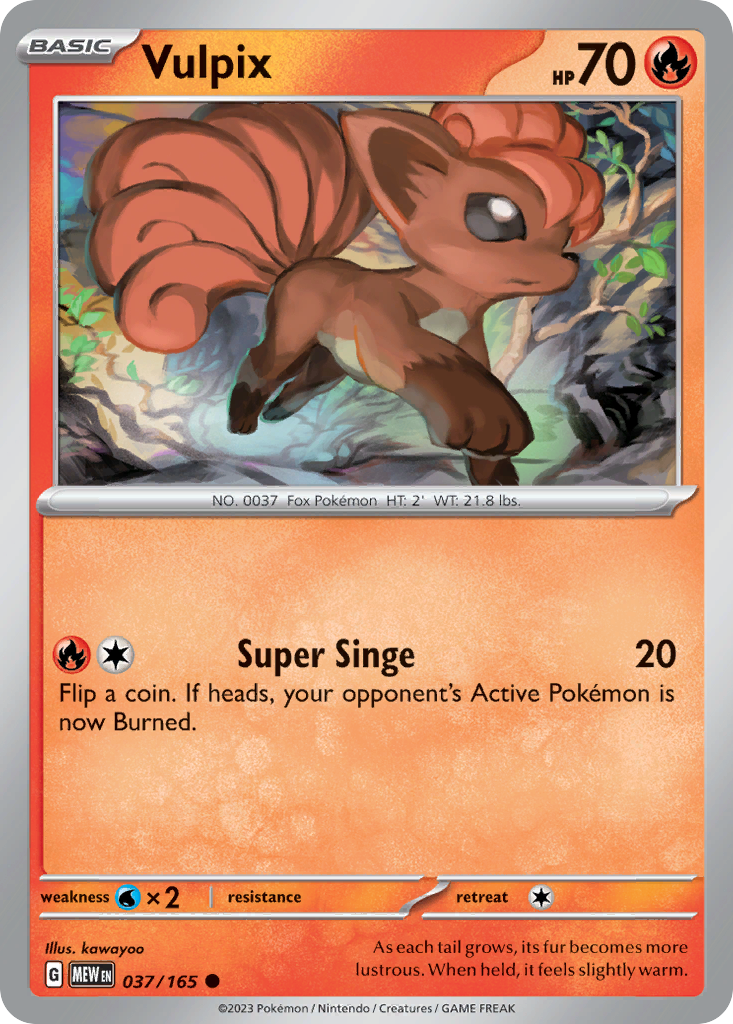 Vulpix (37/165) - 151 Pokémon Card