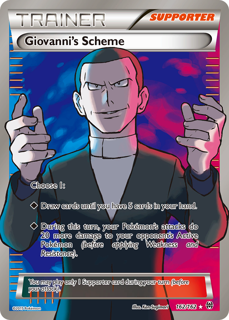 Giovanni's Scheme (Trainer: Supporter) (162/162) - BREAKthrough Pokémon Card