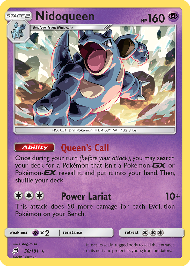 Nidoqueen (56/181) - Team Up Pokémon Card