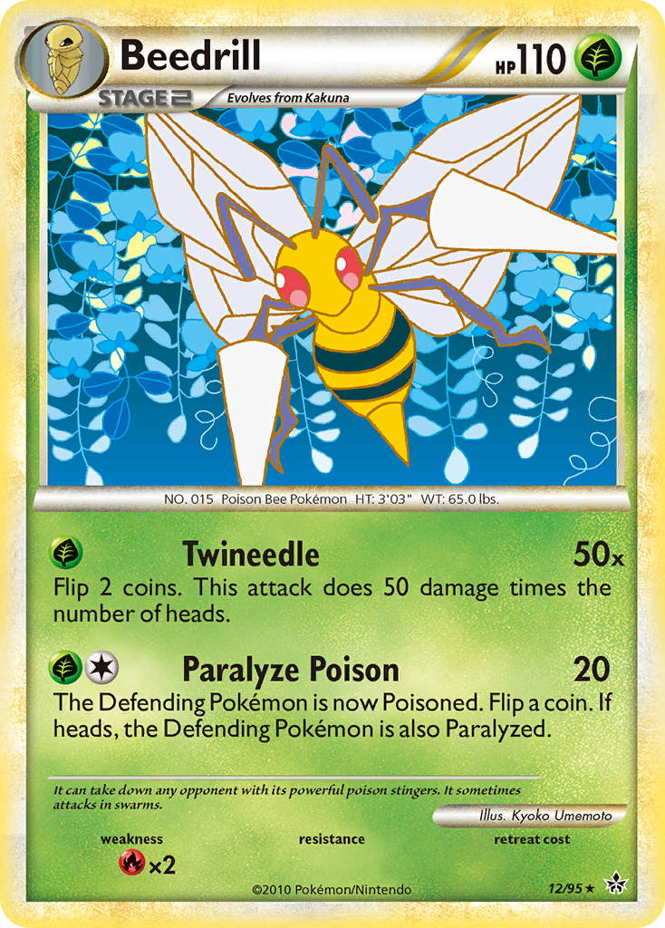 Beedrill (12/95) - HS—Unleashed Pokémon Card