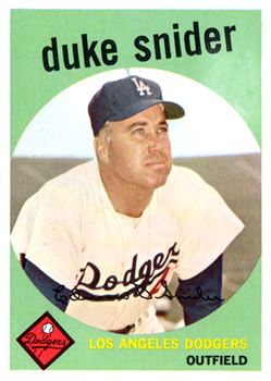 Duke Snider 1959 Topps #20 Sports Card