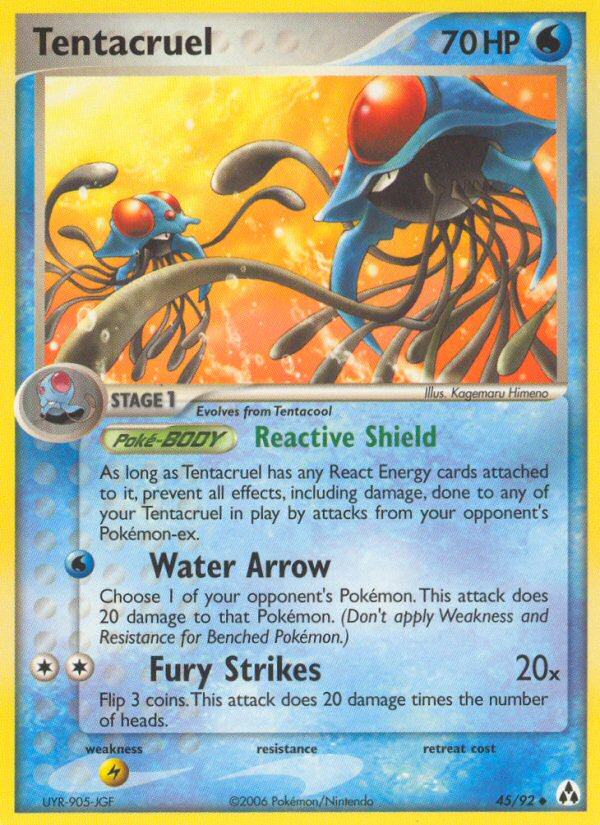 Tentacruel (45/92) - Legend Maker Pokémon Card