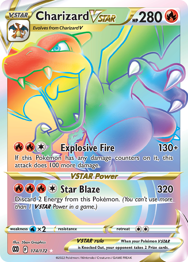 Charizard VSTAR (174/172) - Brilliant Stars Pokémon Card