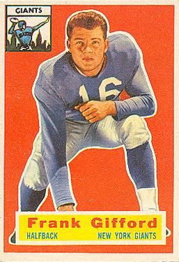 Frank Gifford 1956 Topps #53 Sports Card