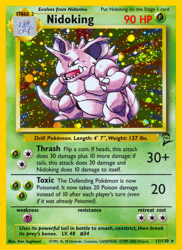 Nidoking (11/130) - Base Set 2 Pokémon Card