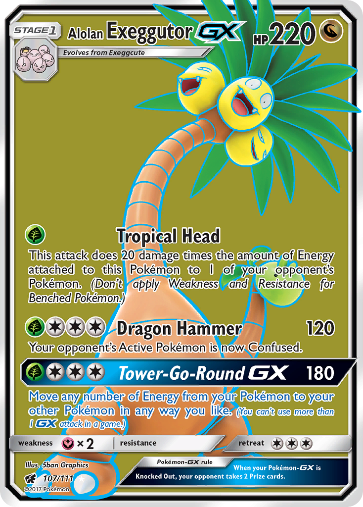 Alolan Exeggutor GX (107/111) - Crimson Invasion Pokémon Card