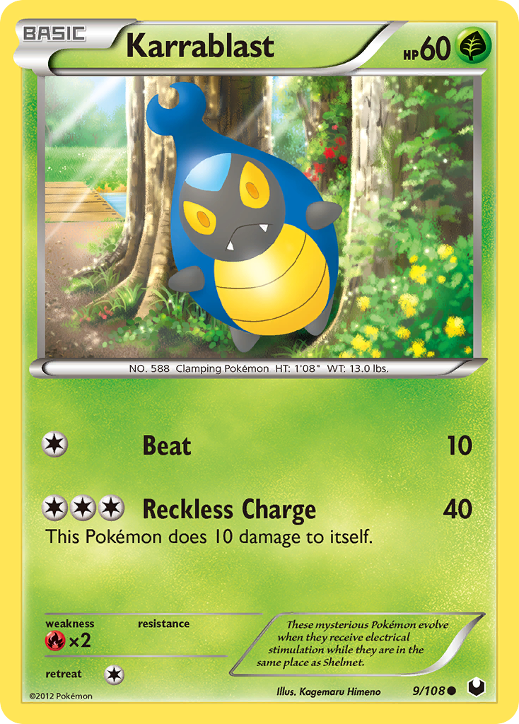 Karrablast (9/108) - Dark Explorers Pokémon Card