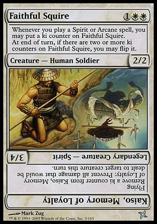 Faithful Squire (Betrayers of Kamigawa) Trading Card