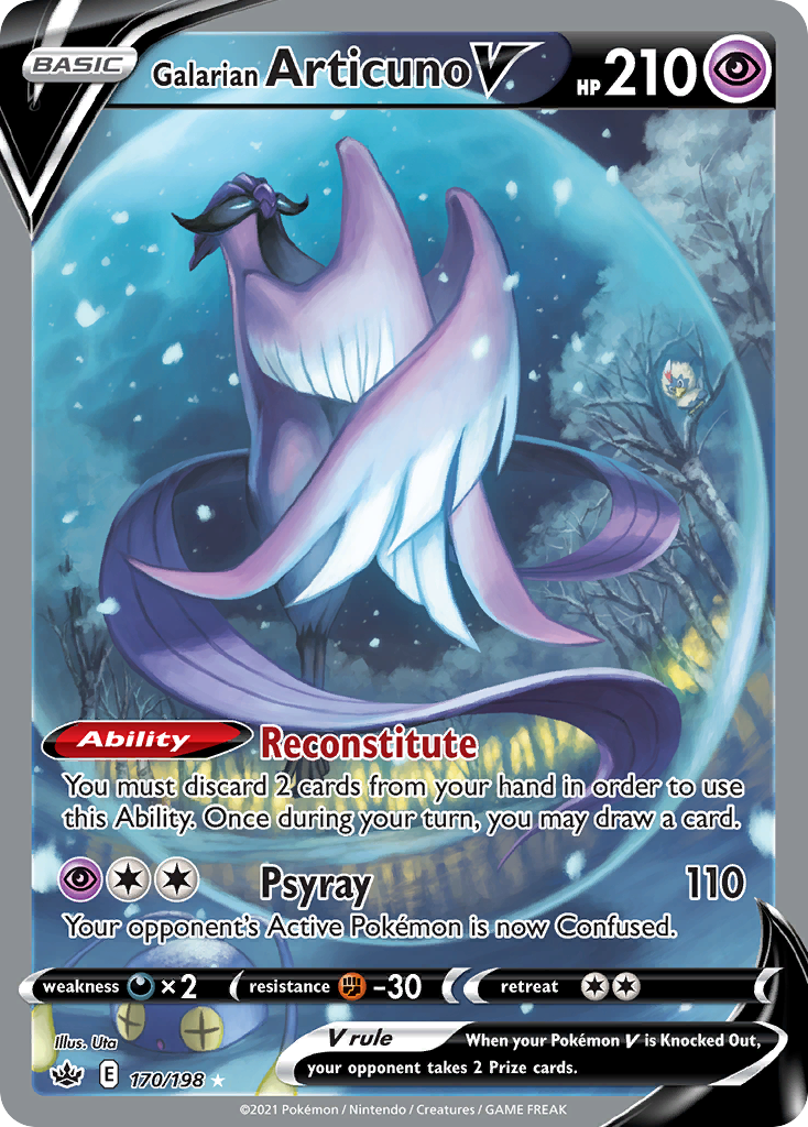 Galarian Articuno V (170/198) - Chilling Reign Pokémon Card