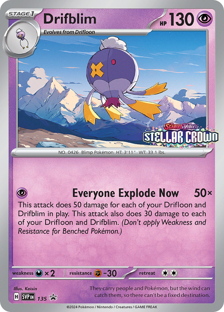 Drifblim (135/150) - Scarlet & Violet Black Star Promos Pokémon Card