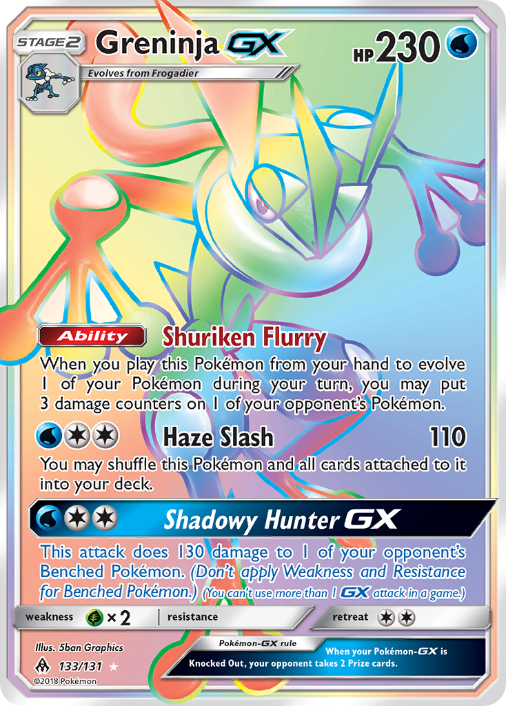 Greninja GX (133/131) - Forbidden Light Pokémon Card