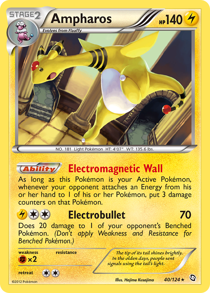 Ampharos (40/124) - Dragons Exalted Pokémon Card