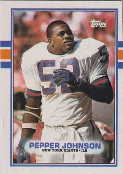 Pepper Johnson 1989 Topps #176 Sports Card