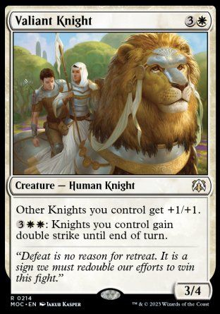 Valiant Knight (March of the Machine Commander Decks) Trading Card