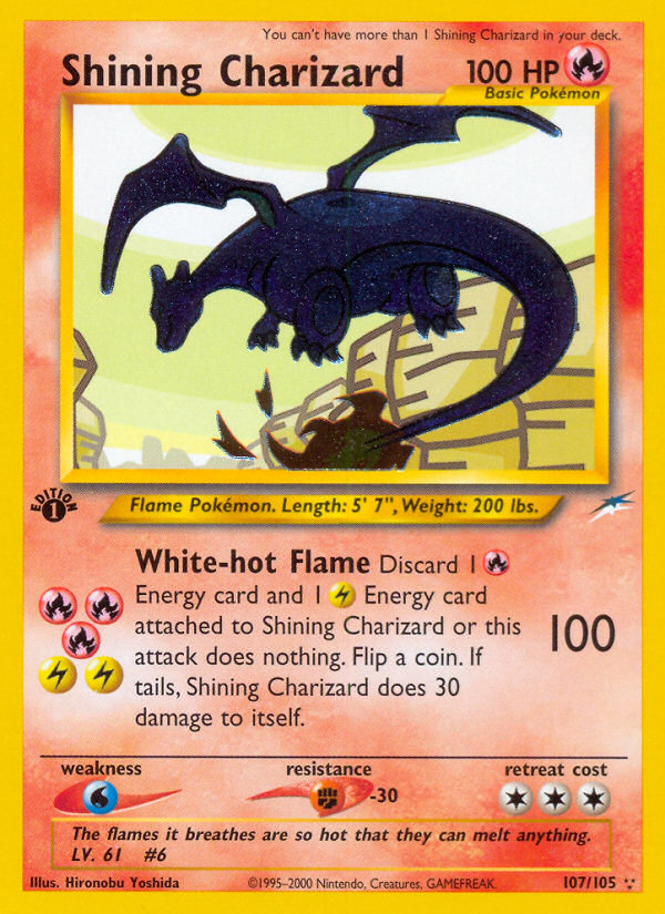 Shining Charizard (107/105) - Neo Destiny Pokémon Card