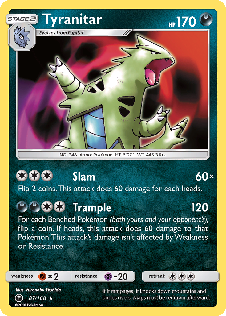 Tyranitar (87/168) - Celestial Storm Pokémon Card