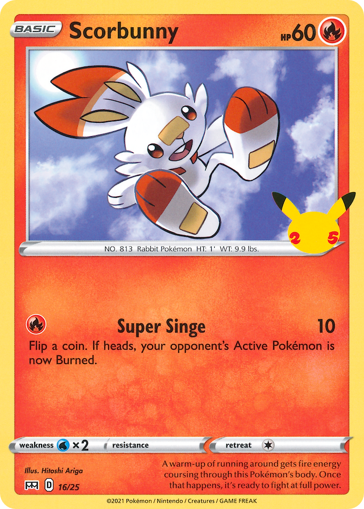 Scorbunny (16/25) - McDonald's Collection 2021 Pokémon Card