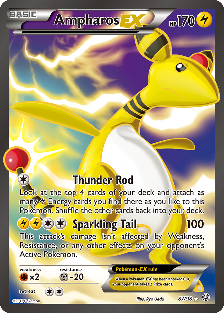 Ampharos EX (87/98) - Ancient Origins Pokémon Card