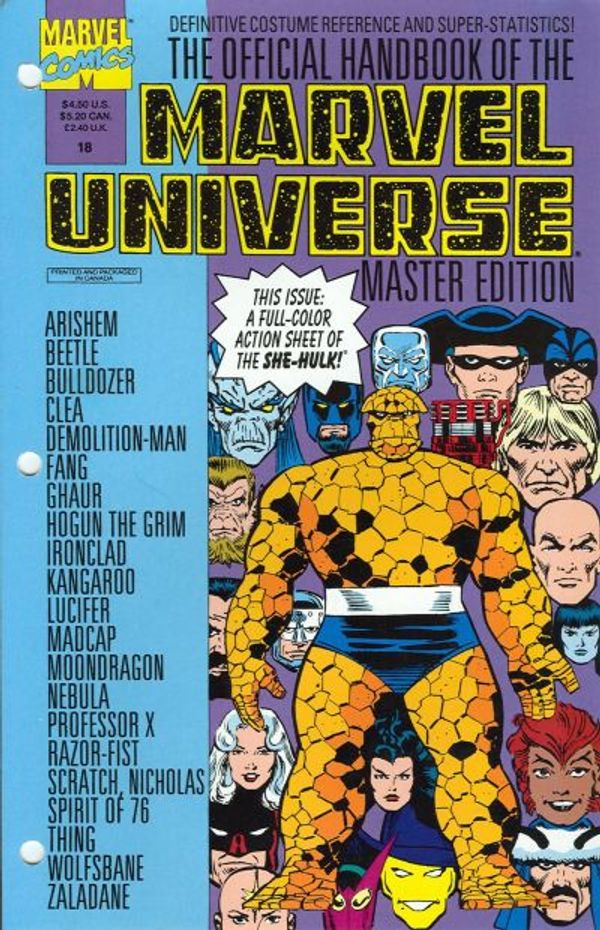 Official Handbook of the Marvel Universe Master Edition #18