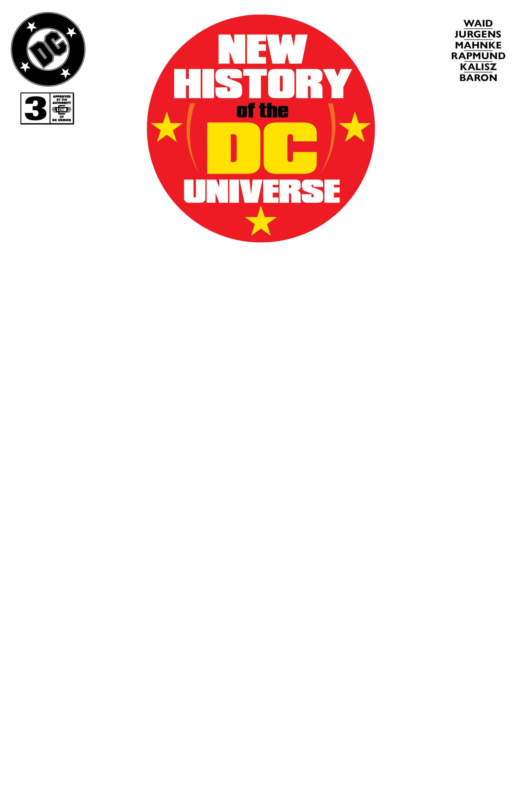 New History Of The DC Universe #3 (Cvr F Blank Variant) Comic