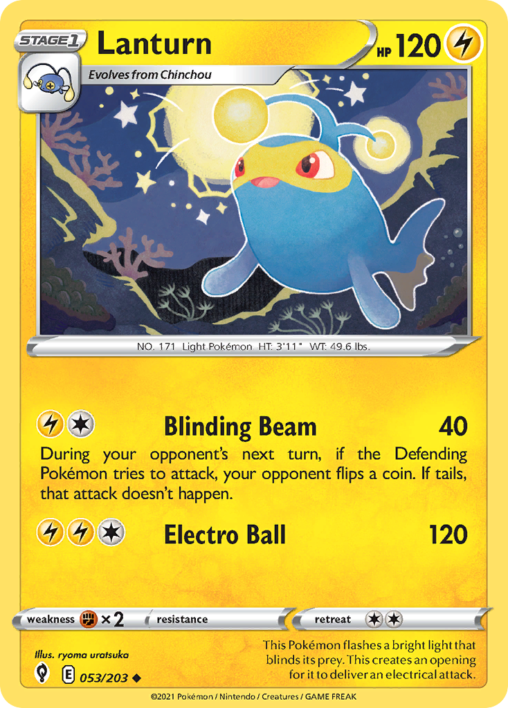 Lanturn (53/203) - Evolving Skies Pokémon Card