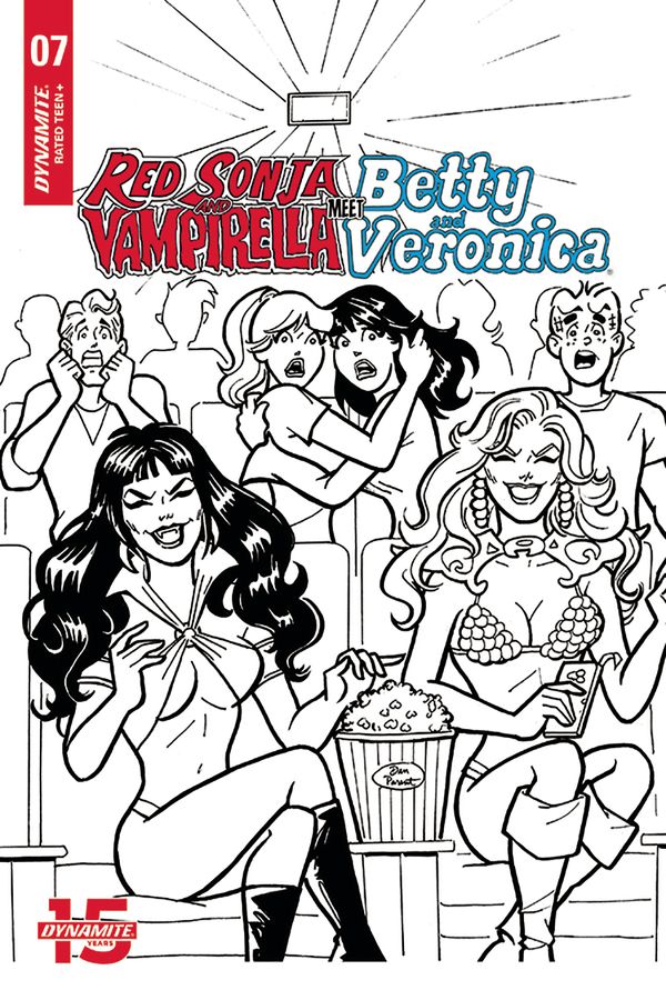 Red Sonja Vampirella Betty Veronica #7 (10 Copy Parent B&w Cover)