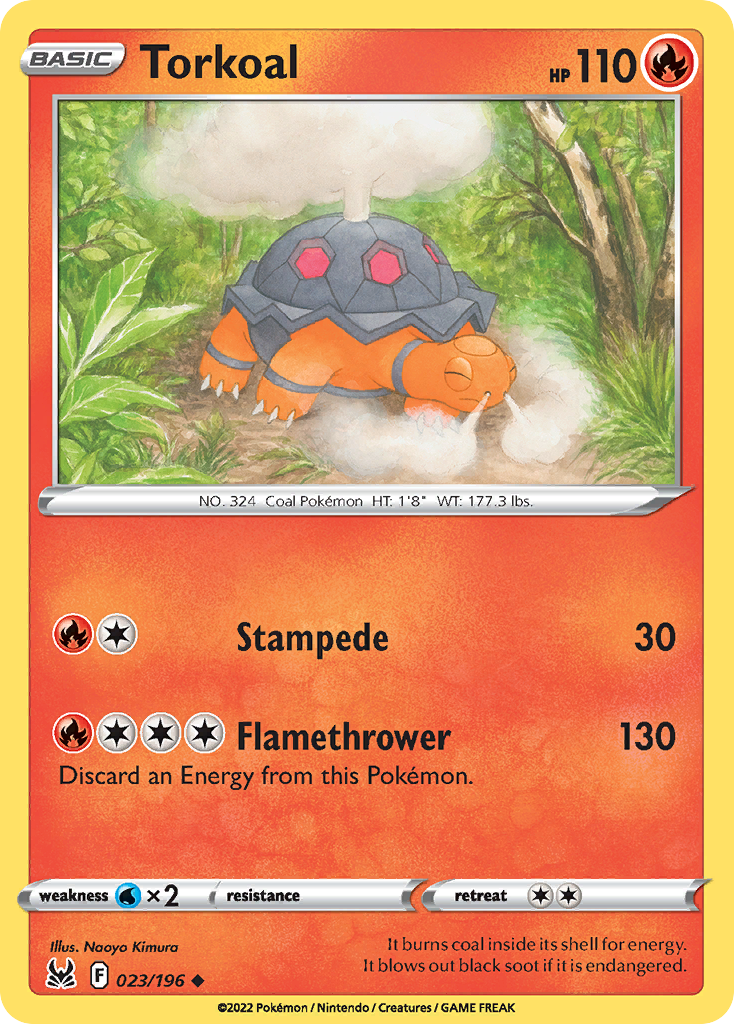 Torkoal (23/196) - Lost Origin Pokémon Card