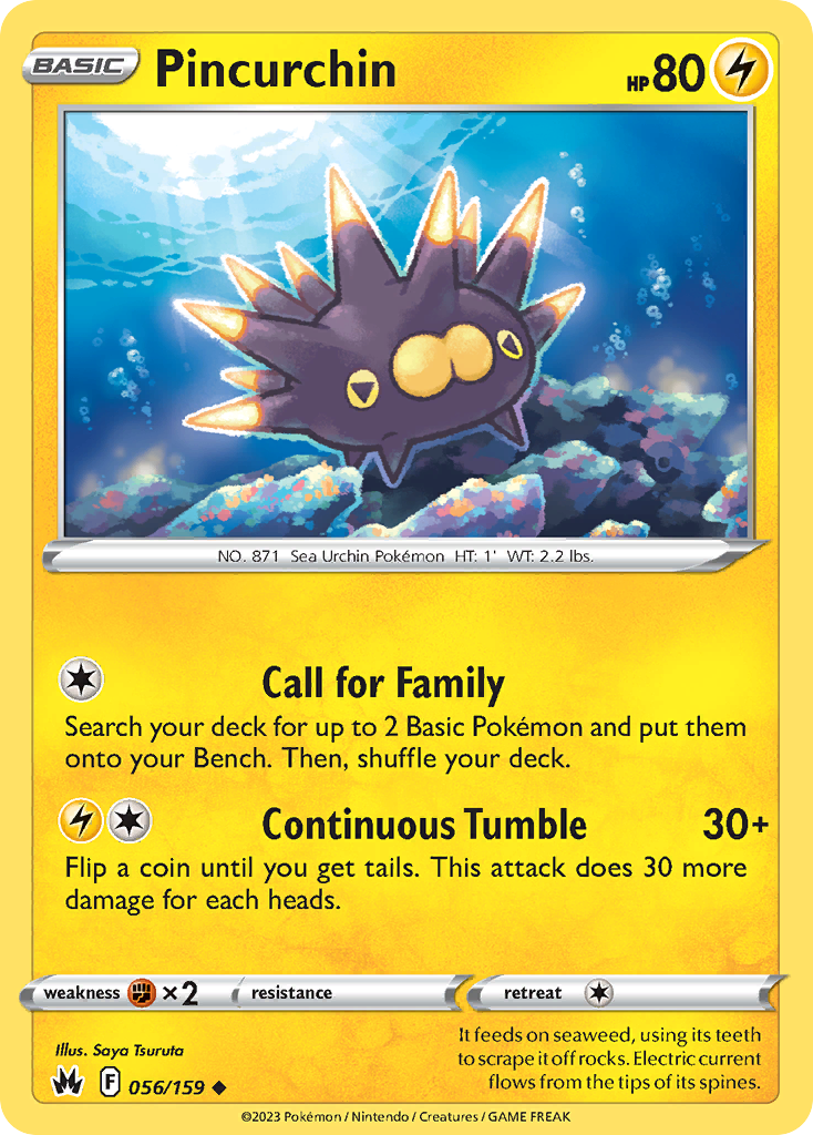 Pincurchin (56/159) - Crown Zenith Pokémon Card