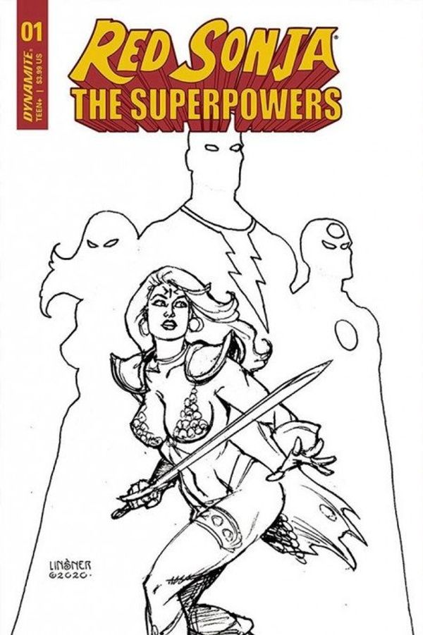 Red Sonja: The Superpowers #1 (30 Copy Linsner B&w Cover)