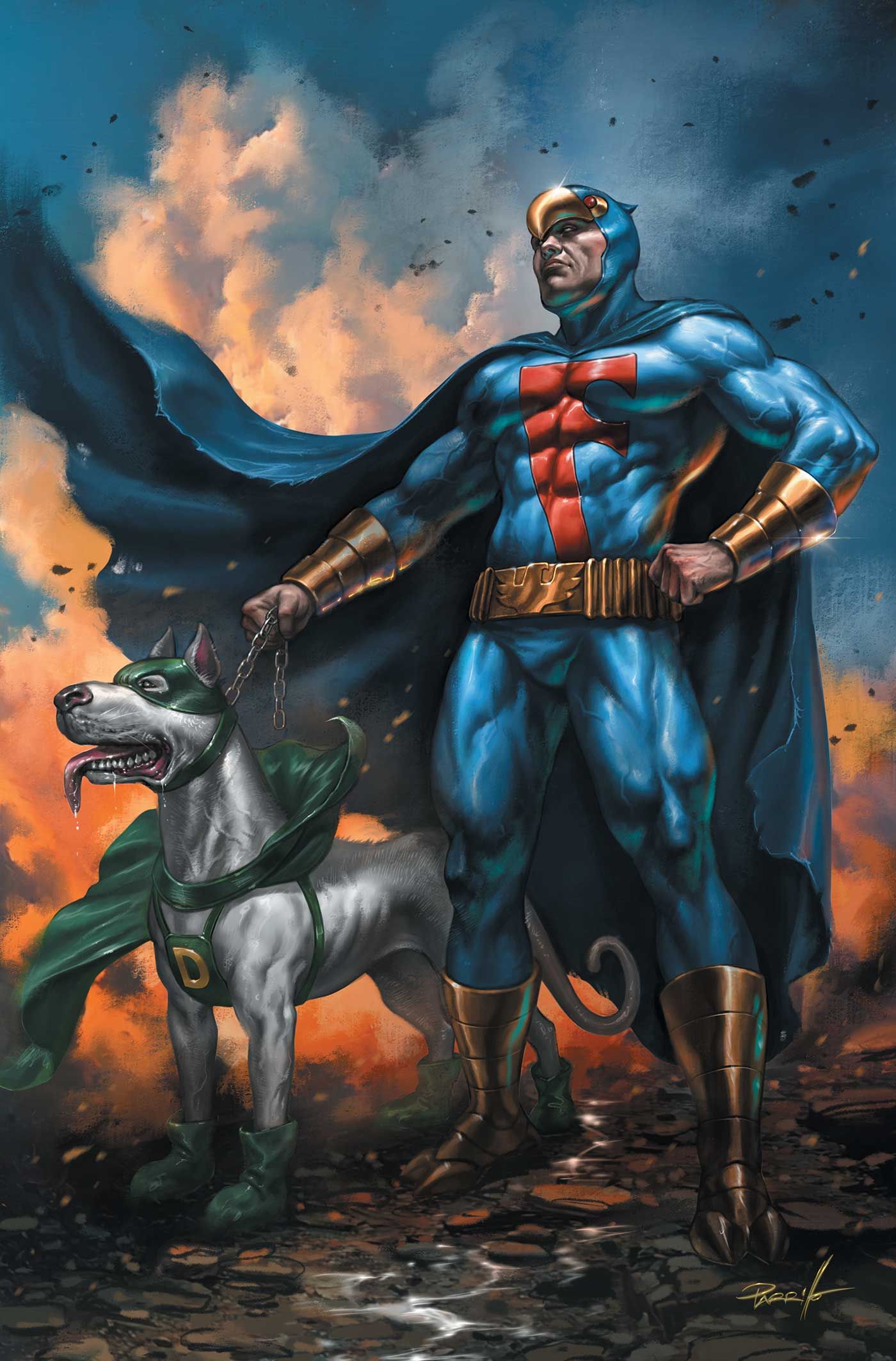 Blue Falcon & Dynomutt #1 (Cvr J Lucio Parillo Metal Virgin Variant) Comic