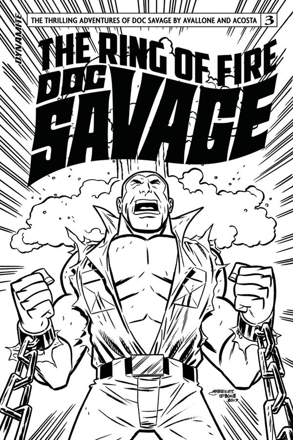 Doc Savage Ring Of Fire #3 (Cover D 20 Copy B&w Cover)