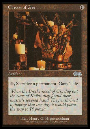 Claws of Gix (Urza's Saga) Trading Card