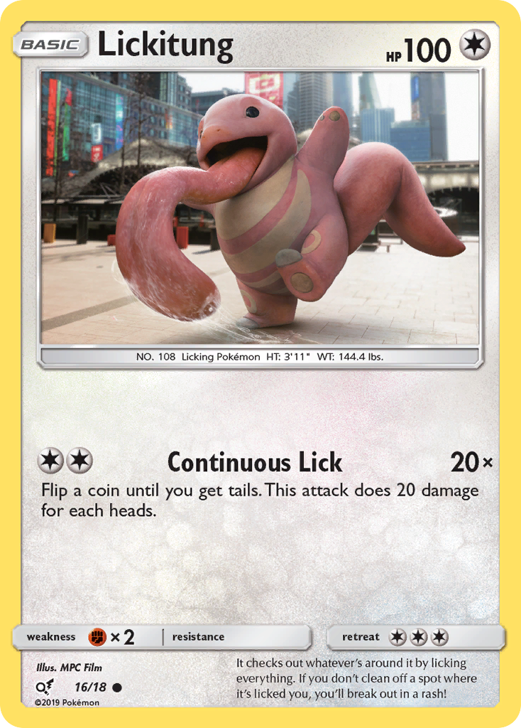 Lickitung (16/18) - Detective Pikachu Pokémon Card