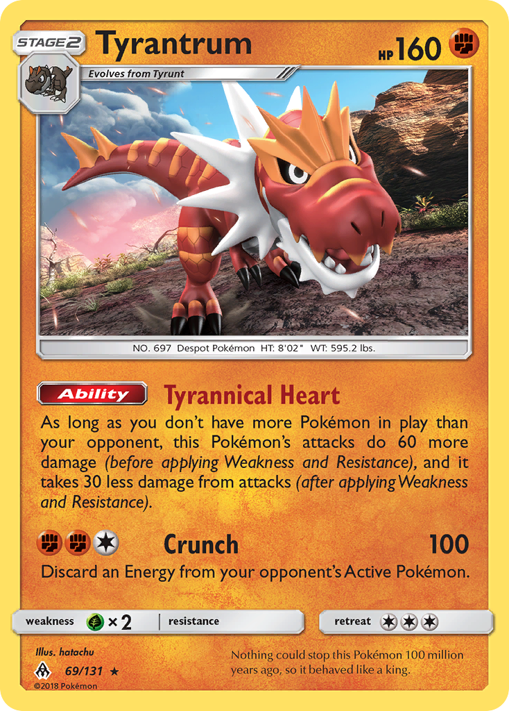 Tyrantrum (69/131) - Forbidden Light Pokémon Card