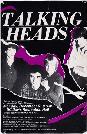 Talking Heads UC Davis Recreation Hall 1983