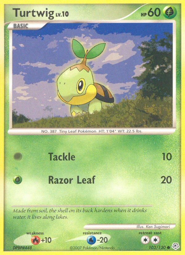 Turtwig (103/130) - Diamond & Pearl Pokémon Card