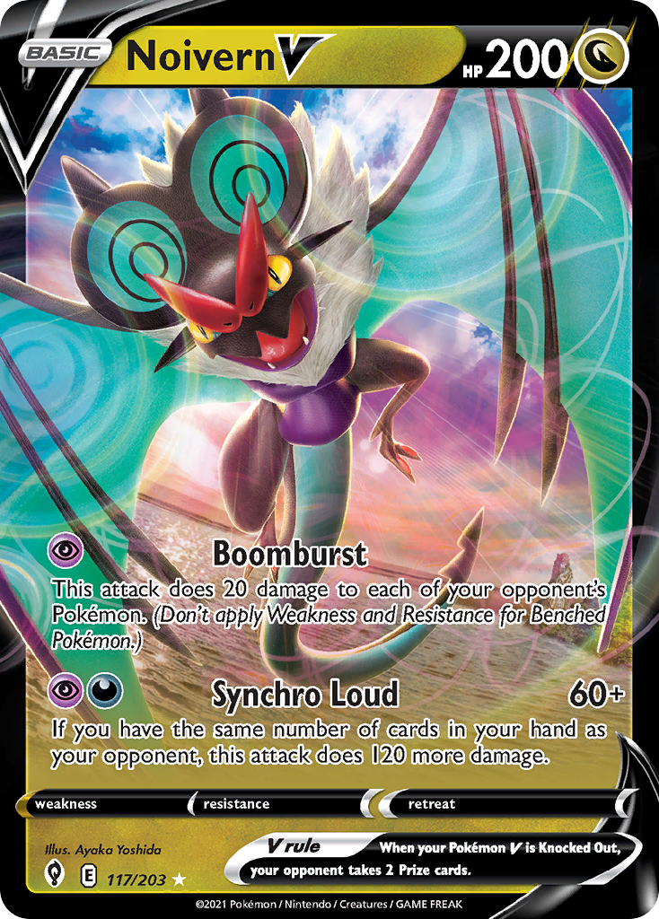 Noivern V (117/203) - Evolving Skies Pokémon Card