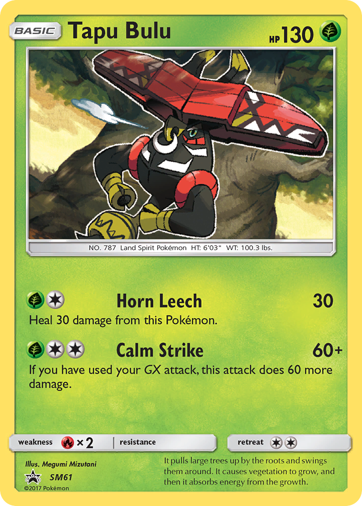 Tapu Bulu (SM61) - SM Black Star Promos Pokémon Card