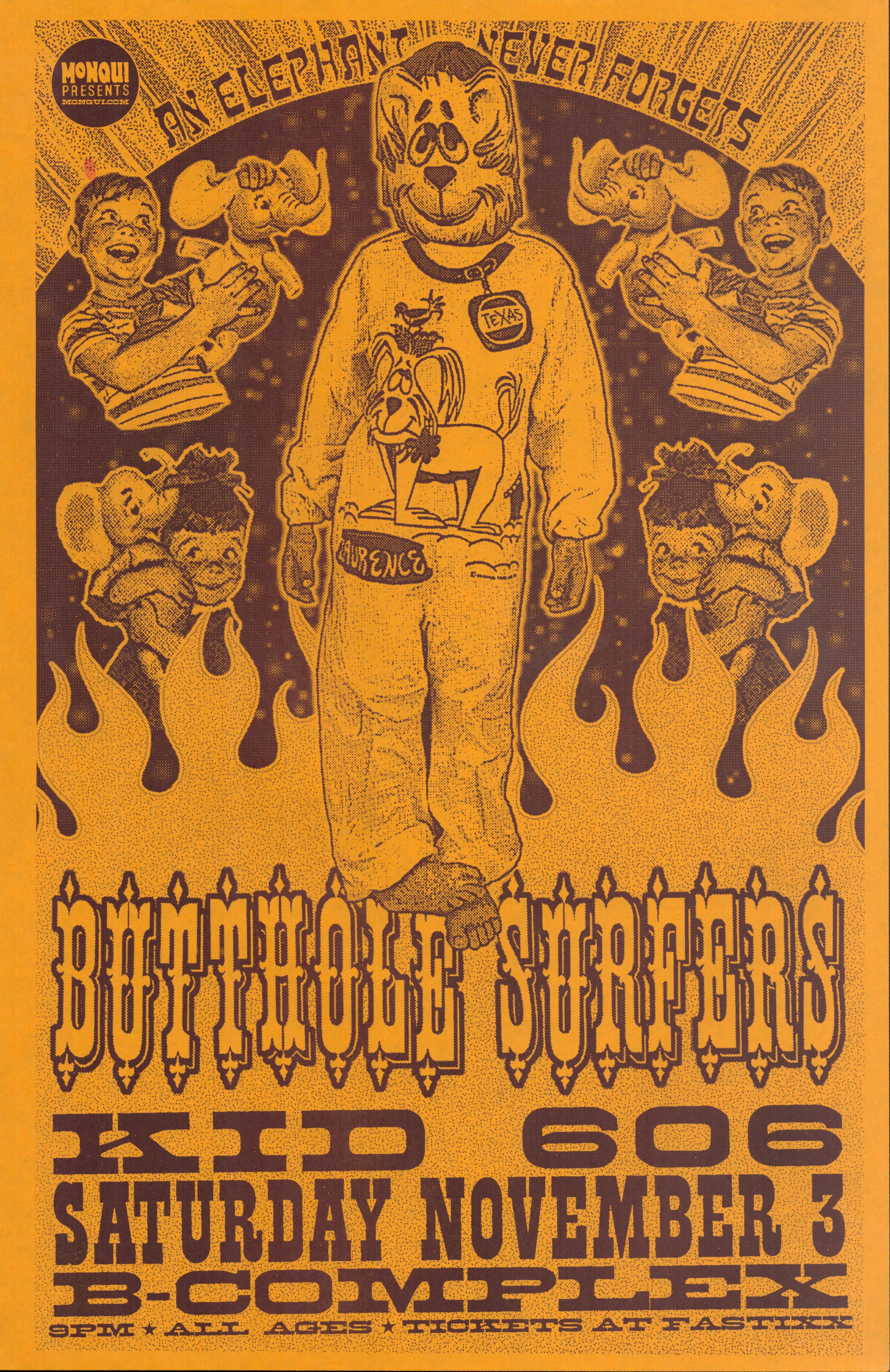MXP-245.3 Butthole Surfers B Complex 2001 Concert Poster