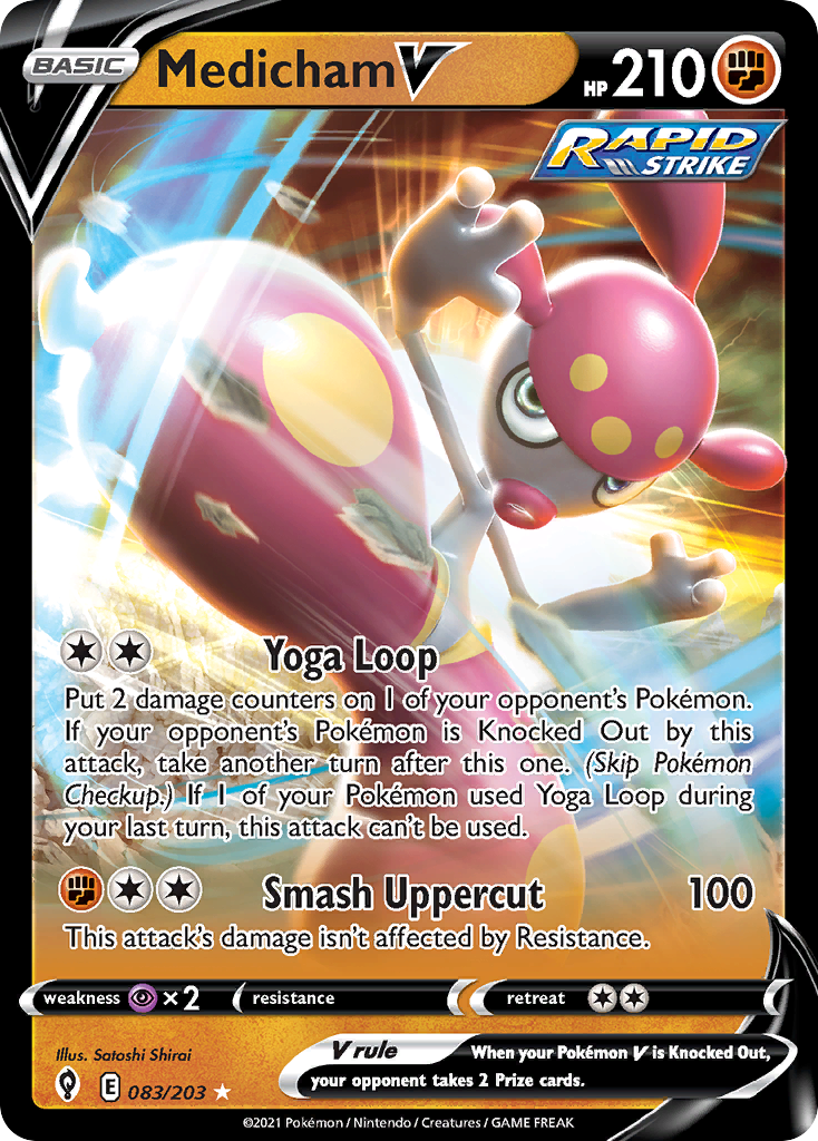 Medicham V (83/203) - Evolving Skies Pokémon Card